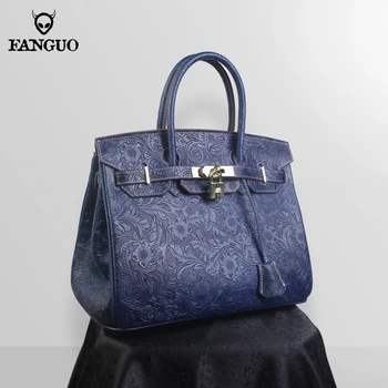 

Ladies Genuine Leather Hand Bags Luxury Women's Handbag Shoulder Messenger Bag Large Capacity Bag For Women With Lock