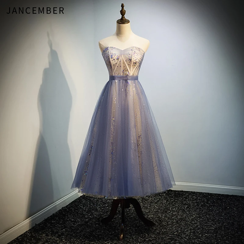 WLN18457 janceber коктейльные платья с милым вырезом, на шнуровке сзади, без рукавов, длиной до колена, короткое платье для выпускного вечера, vestidos de cerimónia