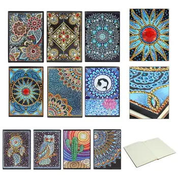 

DIY Flower Special Shaped Diamond Painting 60 Pages A5 Notebook Diary Book Embroidery kits Diamond Mosaic Card