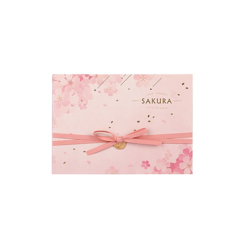 Вишневые цветы подарочный сувенир для вечеринок коробка упаковка Свадебная подарочная коробка конфет духи подарочные упаковочные коробки подарочные сумки с ручками - Цвет: pink M 19x13x7cm