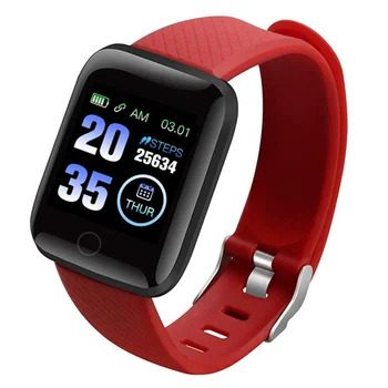 

Hot Sale 116 PLUS Color Screen Smart Watch Heart Rate Blood Pressure Waterproof Fitness Tracking Watch