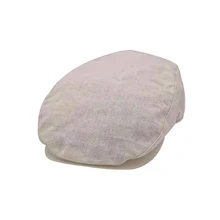 Белая однотонная Хлопковая мужская кепка, Регулируемая Кепка, мужская Ковбойская Кепка, летняя плоская кепка для вождения в гольф