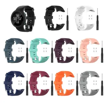 

Silicone Watch Band Metal Clasp Wrist Strap for Gar-min Swim 2 Smart Watch