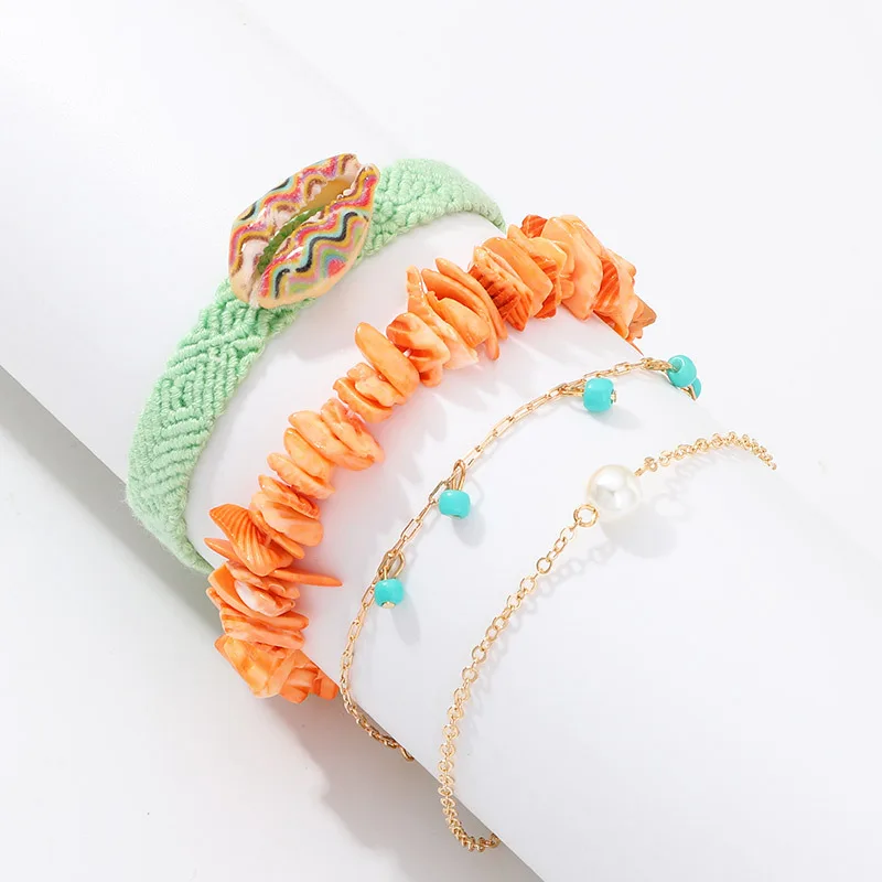 10 стиль Boho Moon Leaf Shell хрустальные бусины кисточки Кристальные бусины браслет женский шарм вечерние ювелирные изделия Аксессуары для свадьбы