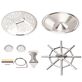 

8Pcs Resonator Cones Soundhole Screens Tailpiece Bridge Saddle for Dobro Guitar