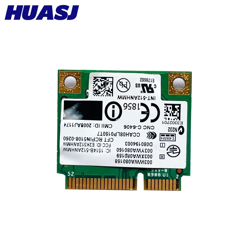 인텔 와이파이 300 용 듀얼 밴드 5100 Mbps 무선 카드 512AN_HMW 미니 PCI-e Wlan 네트워크 카드 노트북 용 2.4G/5Ghz 802.11 a/g/n