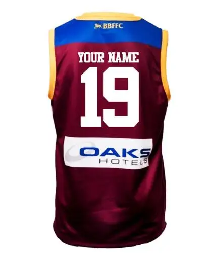 AFL BRISBANE LIONS домашний трикотаж размер S-3XL - Цвет: Print name number