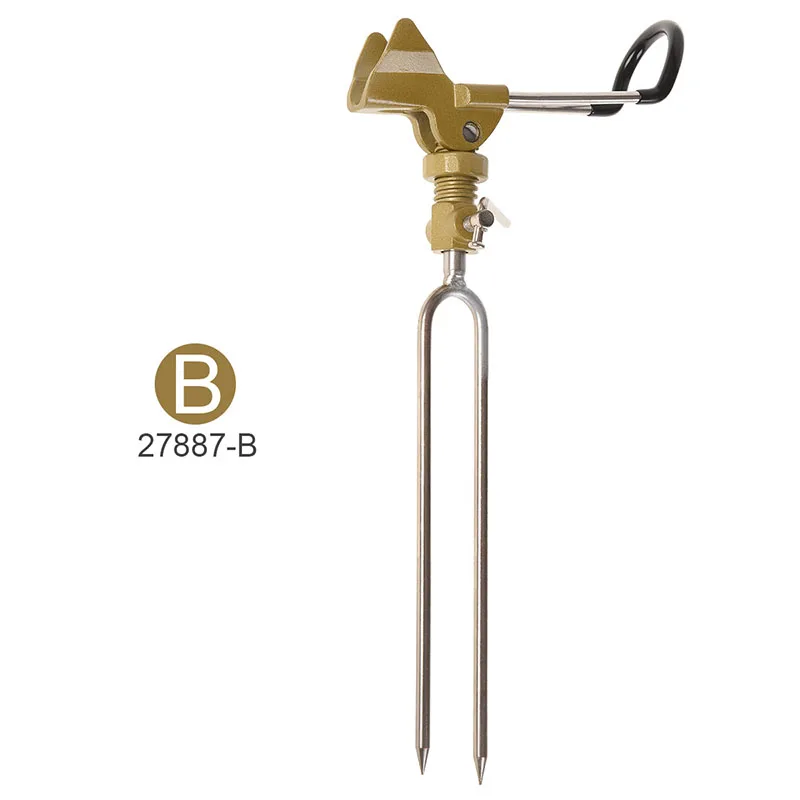 

Stainless Steel Fishing Rod Tackle Holder Adjustable Handle Support Stand 37cm