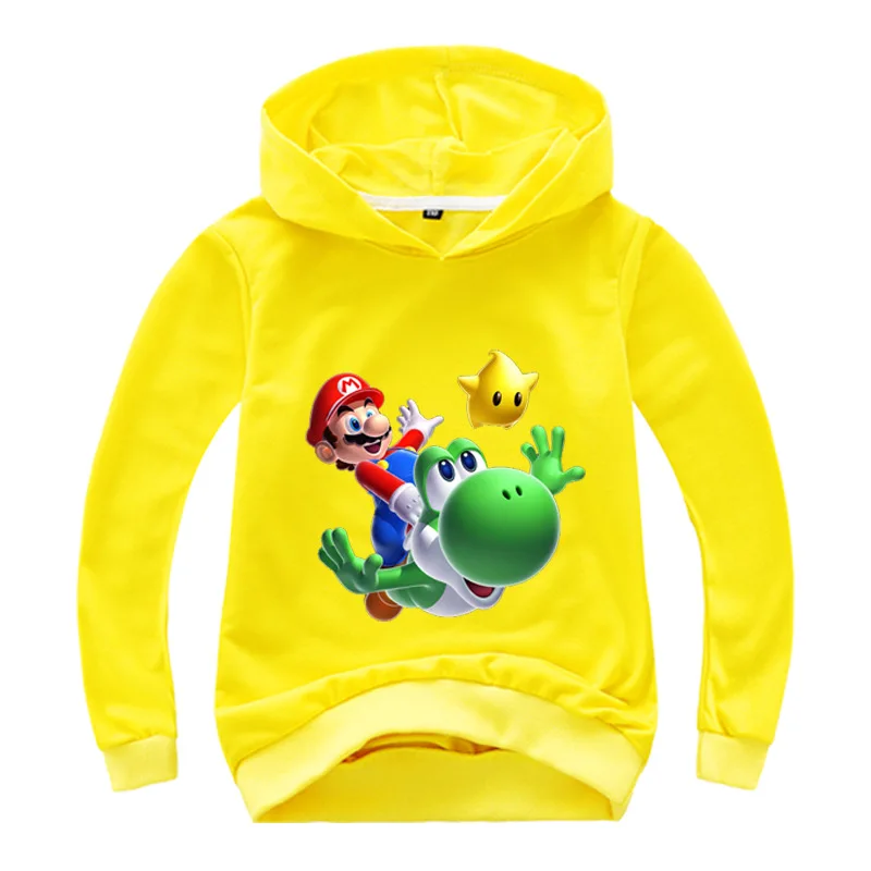 F Одежда для детей; толстовка с принтом «Super Mario Bros»; маскарадные костюмы для мальчиков и девочек; толстовки с длинными рукавами; футболка; одежда с капюшоном - Цвет: F