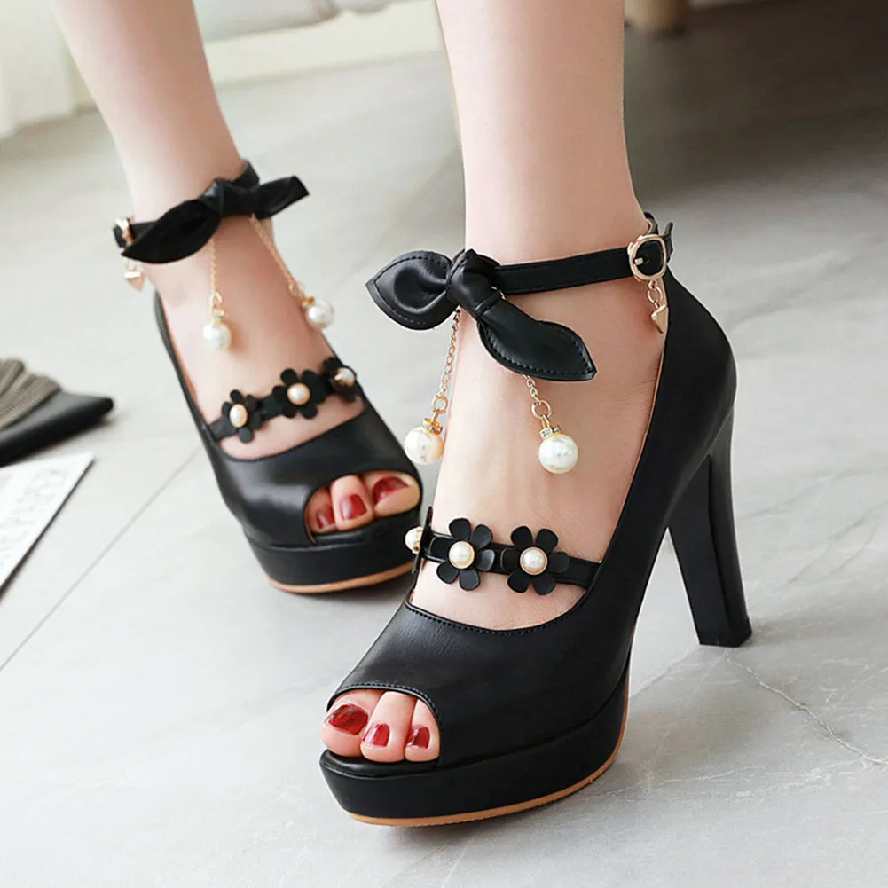 

Sarairis 2020 New Arrivals Peep Toe Sweet Flowers Platform Summer Sandals Woman Shoes Thick High Heels Party Shoes Women Sandals