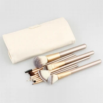 

10 pcs champagne gold makeup brush makeup tools eye shadow brush foundation brush blush and makeup brush makeup tools with bag