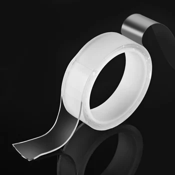 

Washable Traceless Double-sided Adhesive Tape Removable Reusable Anti-slip Transparent Nano Gel Tape Strong Adhesive Grip
