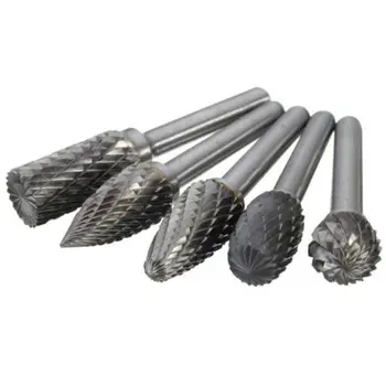 

Carbide Burr 5pcs 12mm Dia 1/4" Shank Double Cut Tungsten Carbide Rotary File Cutting Burs Tool Rotary Burrs Die Grinder