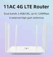 DongZhenHua LT260 1200 mb/s 4g LTE Router dwuczęstotliwościowy Modem 2.4Ghz i 5.8Ghz 4G Router wi-fi z gniazdo karty SIM 5G mobilny Hotspot 4