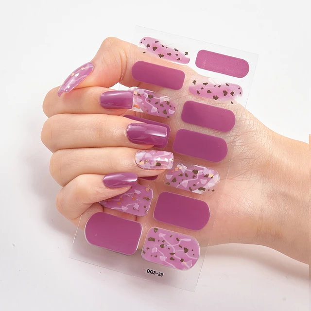 Four Sorts of Nail Stickers Fashion Nail Wraps Self Adhesive Manicure Decoracion Nail Strips Nail Sticker Set Nail Art DQ3-39