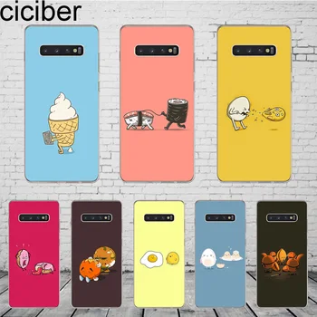 

ciciber Funny Cartoon Food Cover For Samsung Galaxy S9 S8 S5 S7 S6 S10+ S10e Lite Plus Edge mini Phone Case Soft TPU Shell Coque
