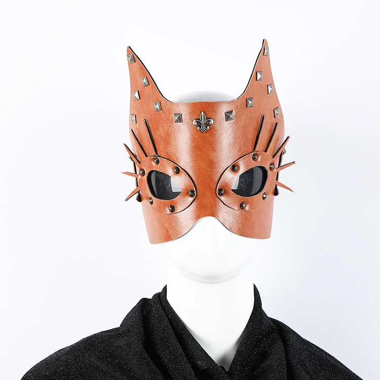 Унисекс кошка котенок Женская кожа искусственная для взрослых Хэллоуина