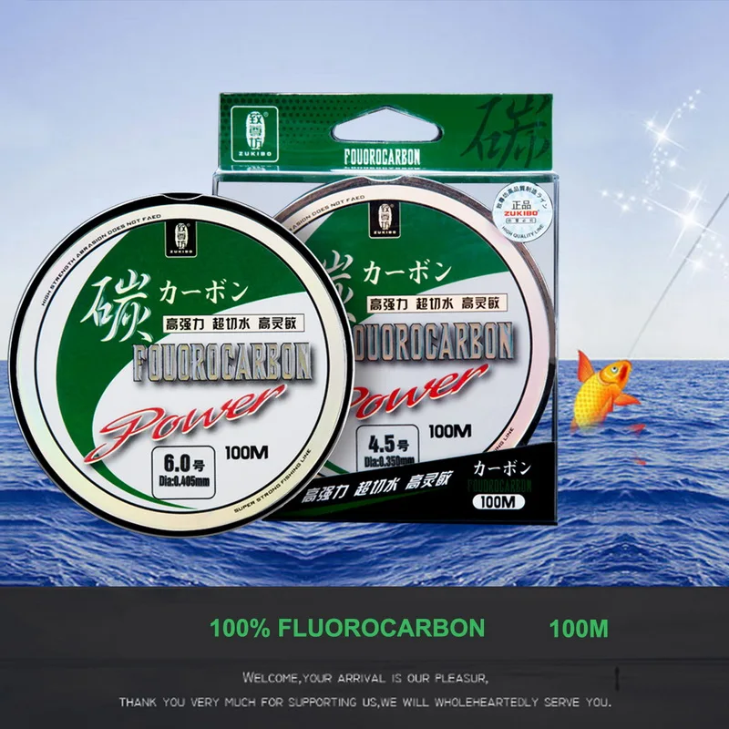 

100M Fluorocarbon Fishing Line Carbon Fiber Leader Line Fly Fishing Line Pesca Super Strong Multifilament Outdoor Fishing Line