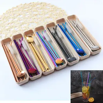 

304 Stainless Steel Coffee Milk Tea Straw Set