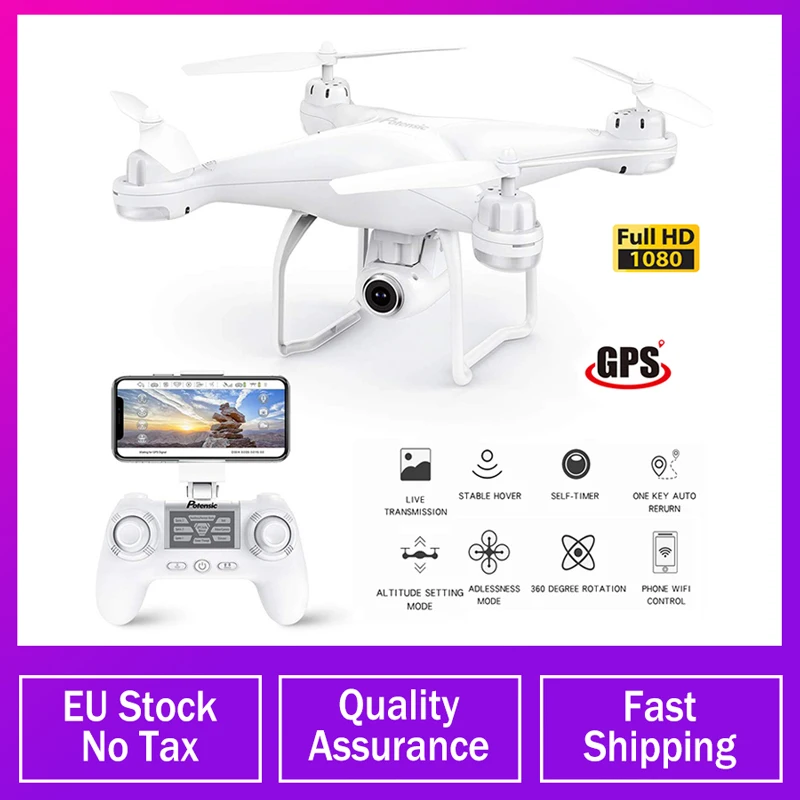 Профессиональный Potensic T25 GPS Дрон Wifi FPV RC вертолет с камерой 1080P авто возврат домой