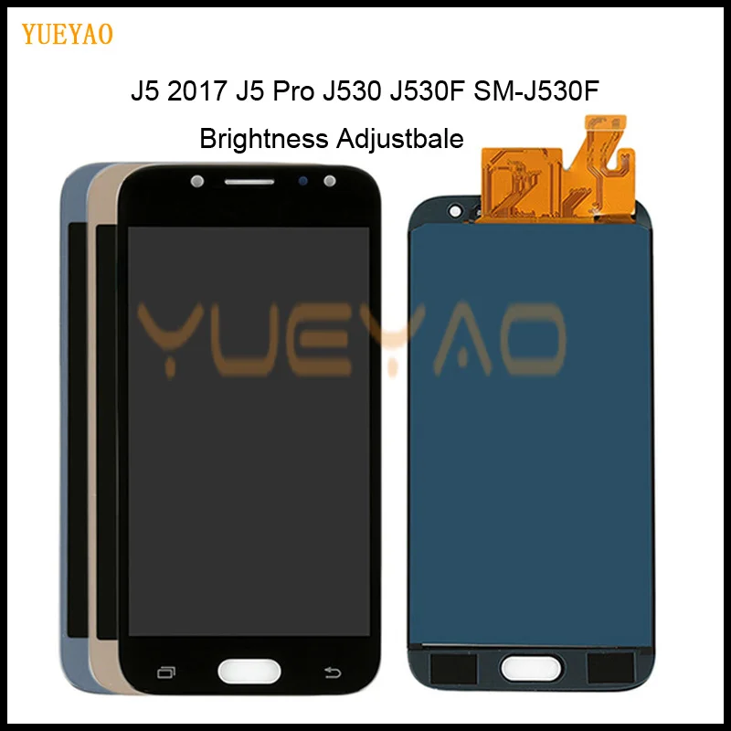 Регулируемая яркость J530 ЖК дисплей для Samsung J5 2017 экран J530F SM сенсорный дигитайзер