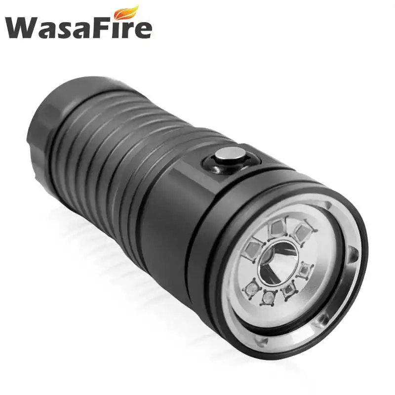 

6000LM 8 LED Diving Flashlight Underwater 80M Photography Video Camera Torch Waterproof 4 Mode Tactical White Red Light Lanterna
