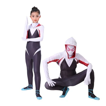 

Spider-Gwen Kid Adult Jumpsuit + Mask Spider-Man Gwen Stacy Spiderman Costume Superhero Cosplay Venom Halloween