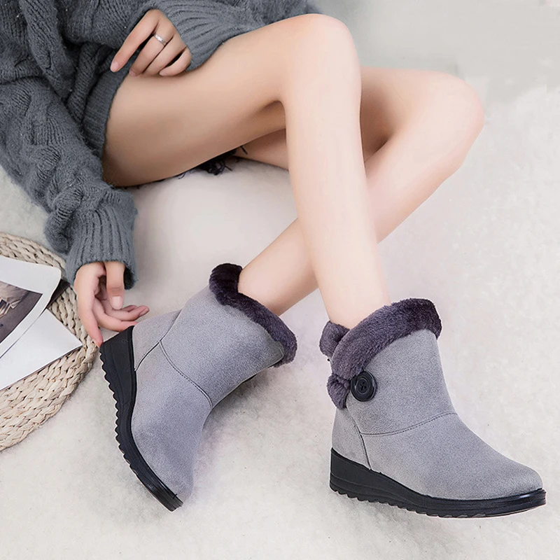 Najtaniej Buty damskie YWEEN zimowe ciepłe buty na śnieg kobiety zamszowe buty ze skórki cielęcej dla kobiet buty zimowe Botas Mujer pluszowe botki kobieta