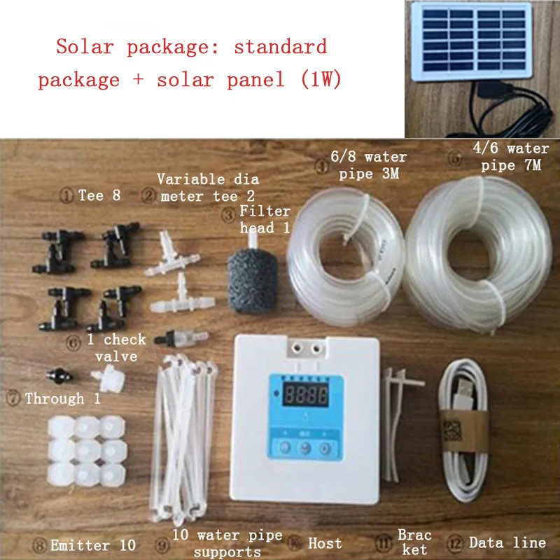 Solar standard set Горячая солнечная энергия водяной насос таймер Оросительная Система автоматическое устройство орошения умный сад капельница в горшках капельного орошения - Цвет: Solar standard set