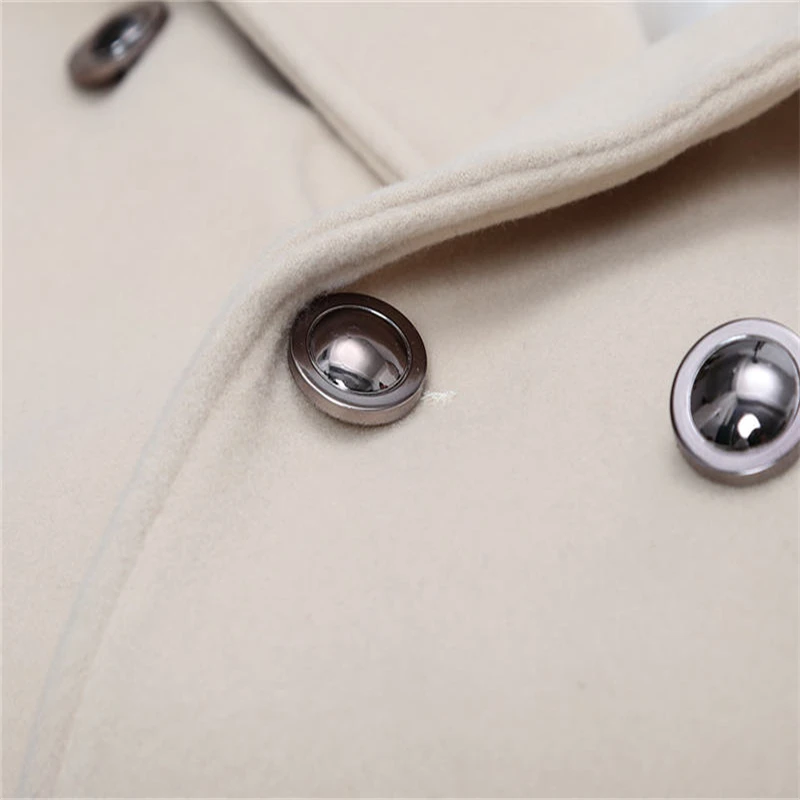 Solid Color Mens Trench Coat Double Breasted Lapel Neck Skinny Mens Coat Winter Casual Mens Clothing