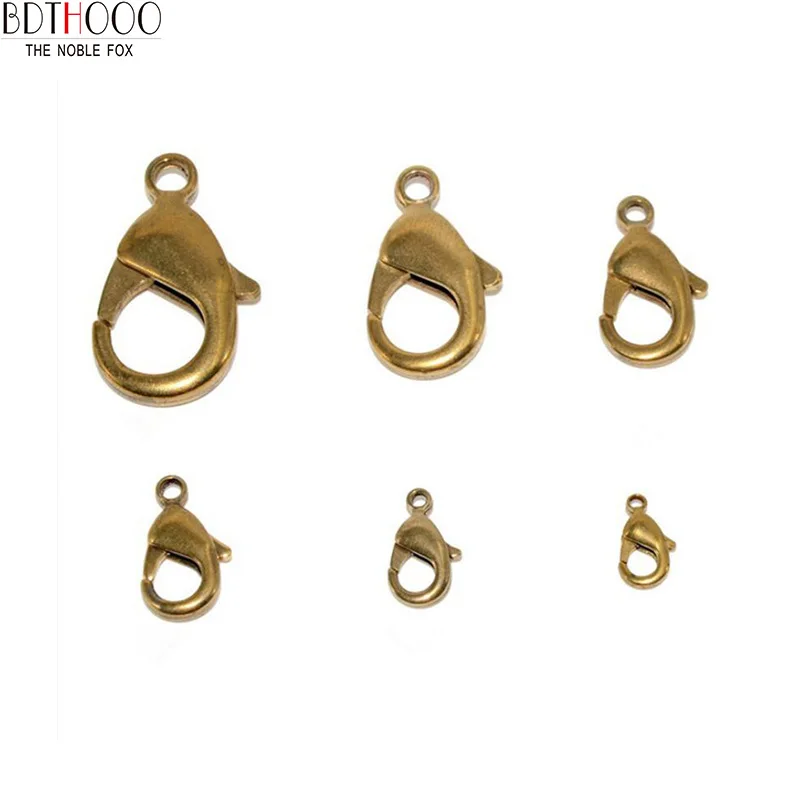

BDTHOOO 10PCS Brass clasp, pure copper clasp, Japanese style cloth clasp, copper hook,pure copper crayfish clasp Crayfish button