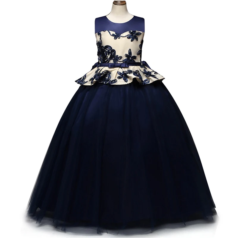 Style 5 Blue Новогоднее платье для костюмированной вечеринки с изображением радуги и единорога для девочек вечерние, элегантные, с цветами, кружевные, длинные, вечерние платья-пачки, бальные платья принцессы для детей возрастом от 3 до 10 лет - Цвет: Style 5 Blue
