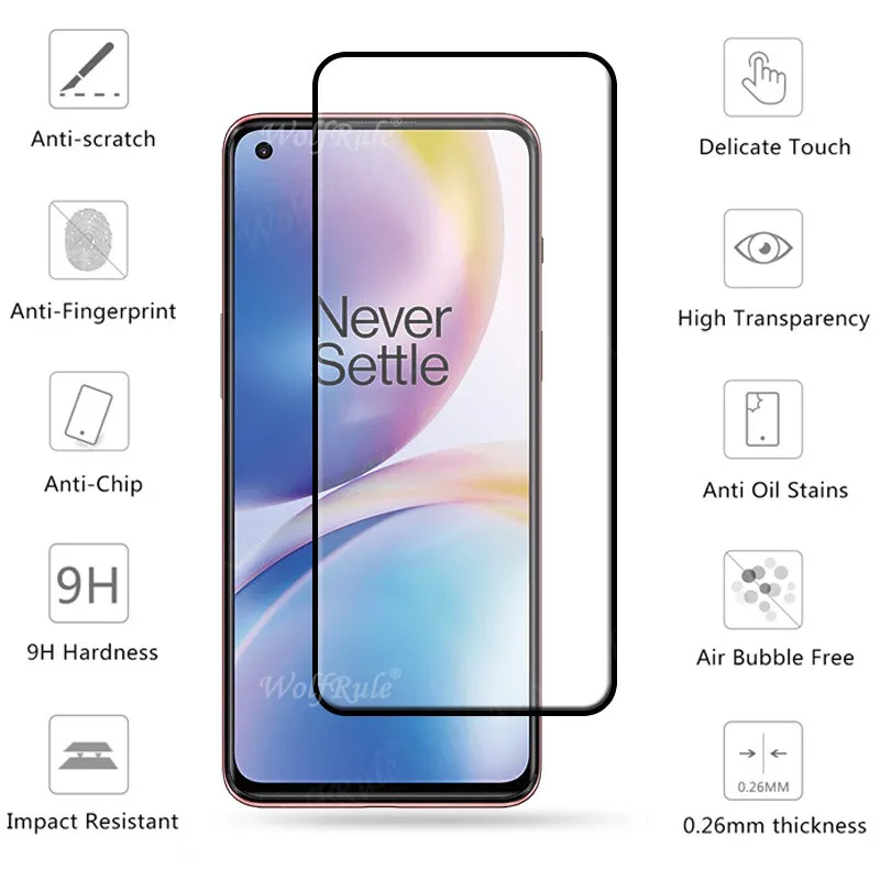 cell phone screen protector 4-in-1 For Oneplus Nord 2 5G Glass For Oneplus Nord 2 5G Tempered Glass Full Screen Protector For Oneplus Nord 2 5G Lens Glass phone tempered glass