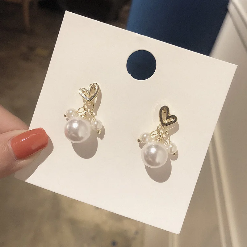 

Starland New Arrival Trendy 6 Style OL Ladies Heart Pearl Earrings For Women Party Anniversary Jewelry