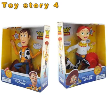 

30cm Toy Story 4 Woody Jessie forky Buzz Lightyear Cartoon Jessie Bunny Action figure collectible Doll toys