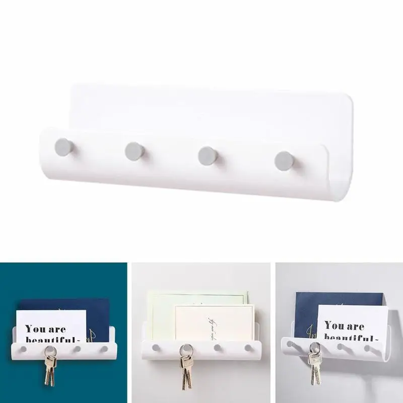 

Key Hooks Rack Wall Mounted For Clothes Hat Coat Hanger Hooks Rack Holder Hanging Storage Shelf Home Decoration