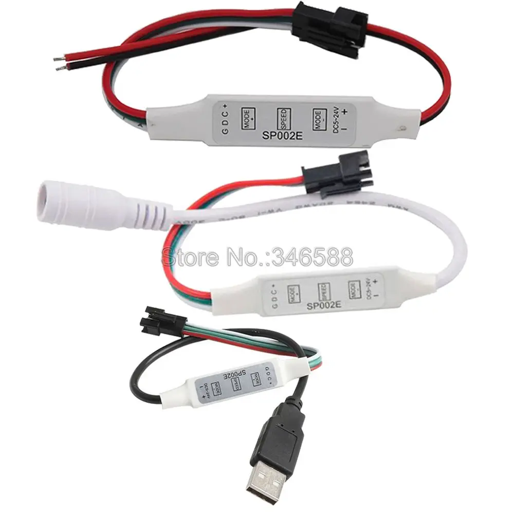 Светодиодный мини контроллер SP002E с 3 клавишами проводной USB интерфейс