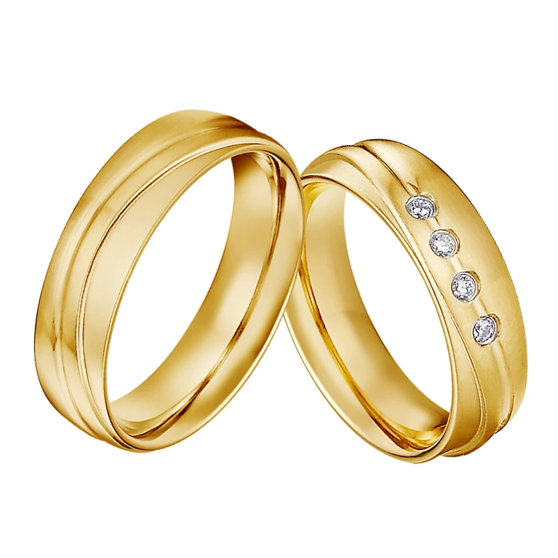 Gold plated wedding ring sets Clearance
