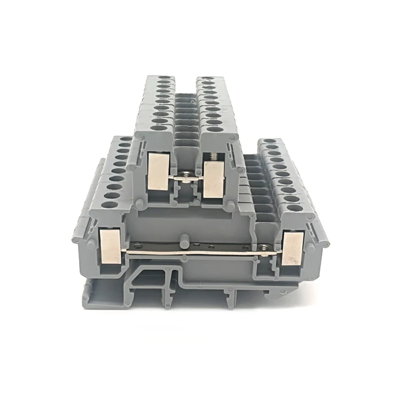 10/15/50 шт. Din rail dual row клеммные колодки MBKKB2.5 винт провода электрического двойной