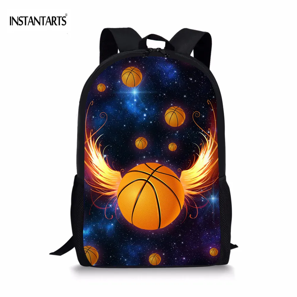INSTANTARTS Баскетбол галактика дизайн школьные сумки для подростков большой рюкзак на плечо Дети 3D школьные сумки ранец рюкзак Mochila
