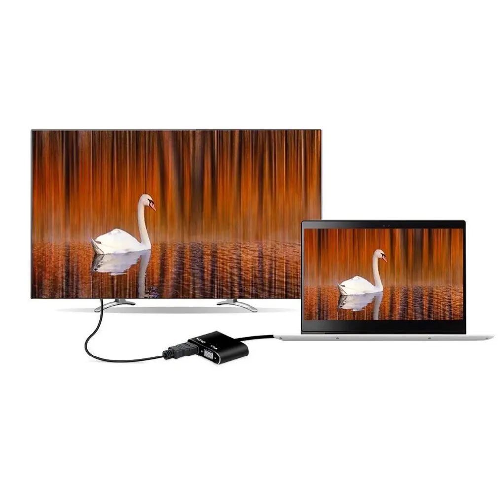 USB 3,0-HDMI VGA 1080P HD 2 в 1 концентратор конвертер для ноутбука HDTV проекторы мониторы HDMI VGA синхронизация выход для Windows7/8/10