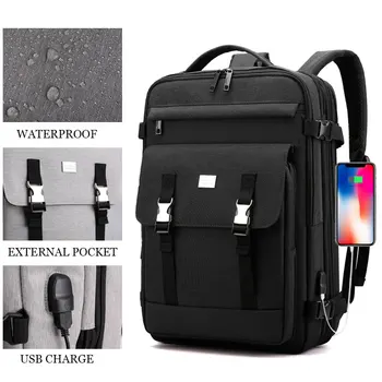 

Men Waterproof Backpack Multifunctional Travel Bags Fit 16 Inch Laptop Male School Bag USB Charge Backpacks Luggage Mochilas