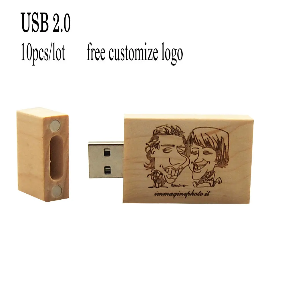 USB флешка logowoden 8 ГБ 16 32 64 более 10 шт. бесплатного логотипа|USB флэш-накопители| |