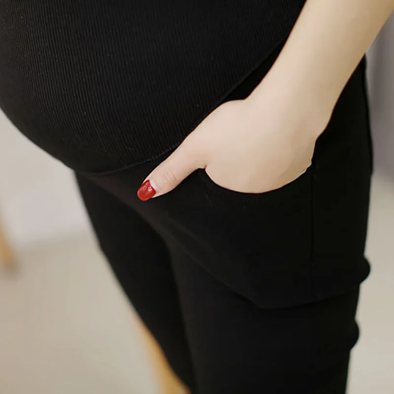 Fashion Pregnant Women Fall and Winter Korean Pants Pants Belly Slim Was Thin Pencil Feet Pants Pregnancy Pants Women Clothes