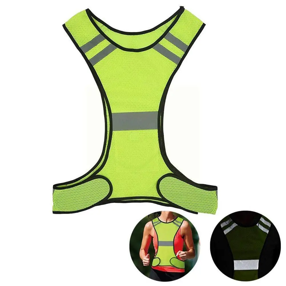 High Visibility Reflective Safety Fluorescent Mesh Vest for Running Sport 