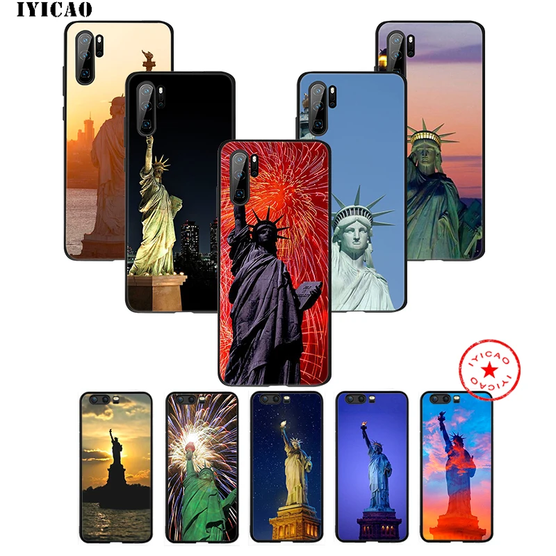 New York statue of liberty Soft Black Case for Huawei Mate 30 Lite Pro Y9 Y7 Y6 Prime 2018 2019 Phone |