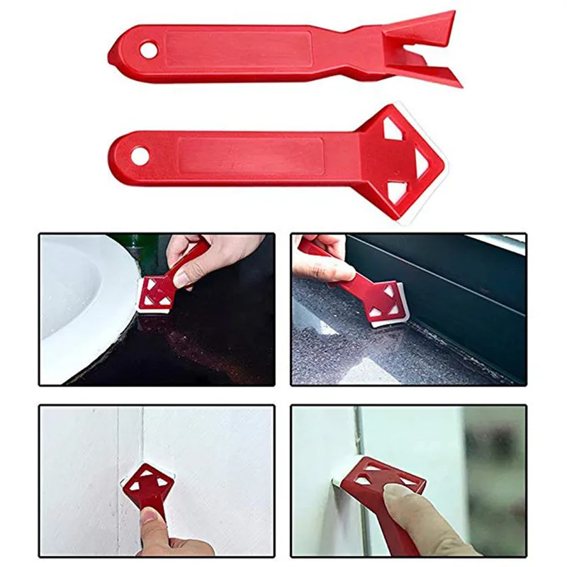 Hot Sale 1 Pieces / Set Mini Handmade Tools Scraper Utility Practical Floor Cleaner Tile Cleaner Surface Glue Residual Shovel useful 3 in 1 multifunctional silicone remover angle scraper sealant smooth scraper grout kit tools corner scraper glue shovel