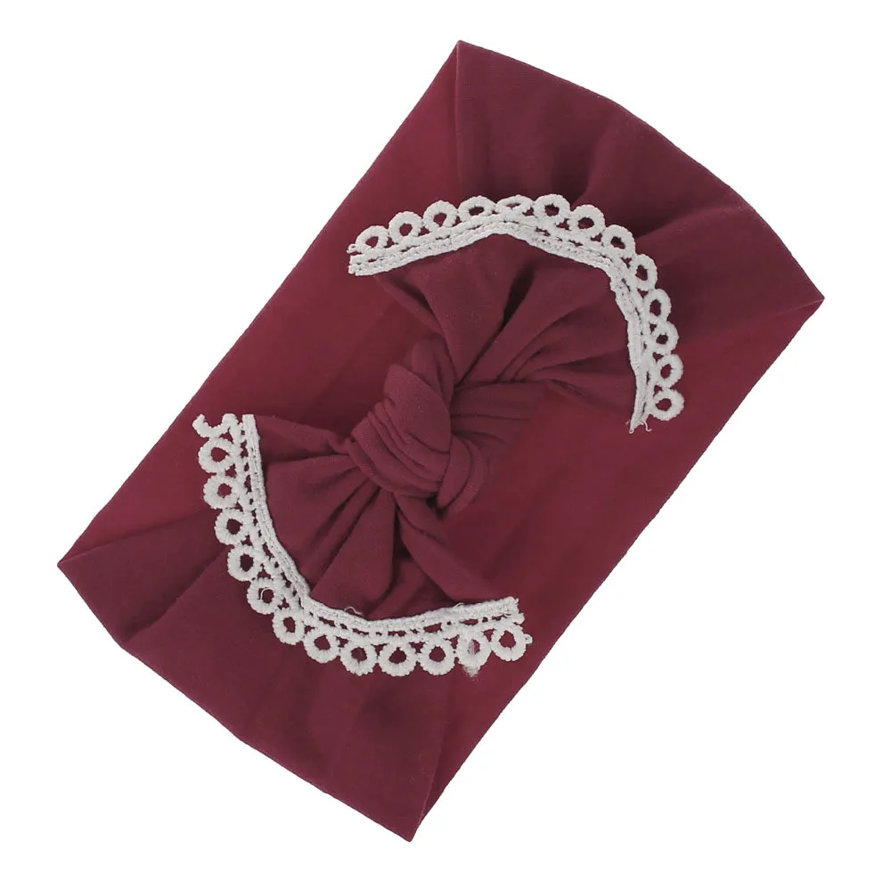 2020 Brand New Newborn Toddler Baby Girls Baby Bow Lace Elastic Hair Headband Hair Accessories Baby Gifts