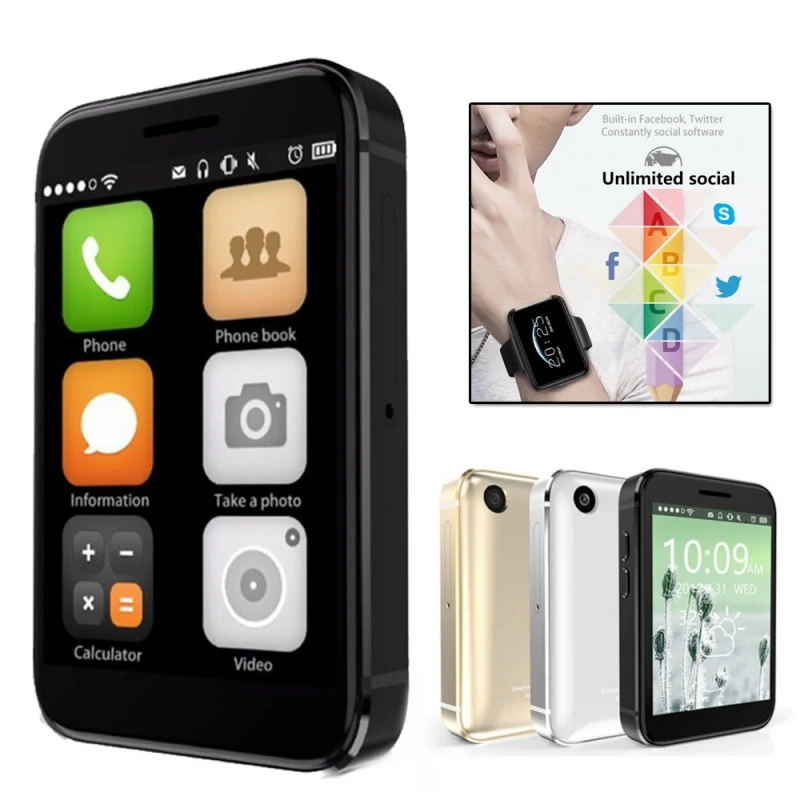 

Three Colors Portable I5S Multi-functional Smart Watch Card Phone Network Large Screen For Android Health Monitor dropship