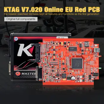 

SALE HOT KTAG V7.020 RED PCB V2.23 Online Master KESS No Token Limit KTAG EU Version 4 Leds ECU Chip Tuning Centralina Strumento